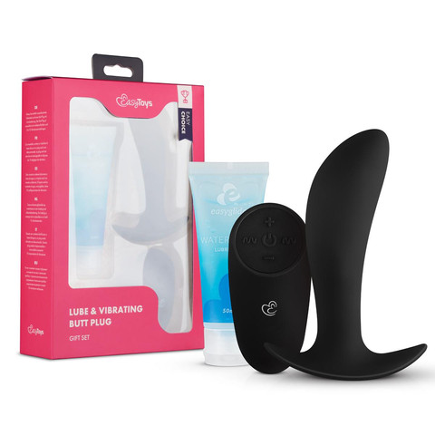Easy Choice Analplug mit Vibration & Gleitgel Set
