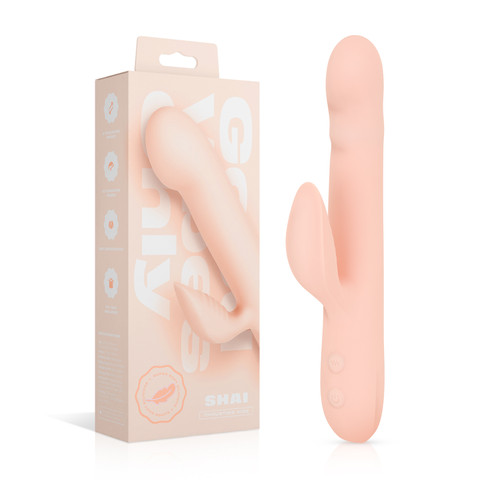 Good Vibes Only - Stoßender Vibrator - Weiches Silikon - Rosa